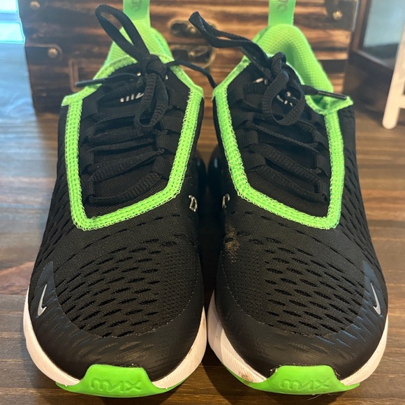Nike Air Max 270 Black and Neon Green Sneakers Size 5Y woman’s 6.5 - Picture 1 of 6